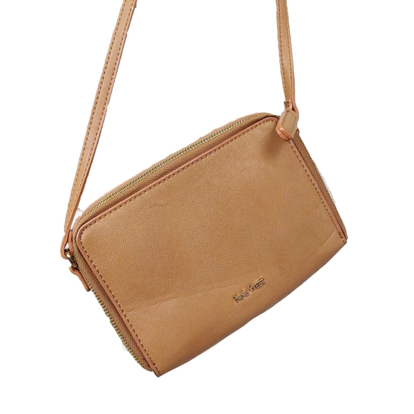 Nine West Gold Studded Adj. Strap Crossbody Bag - Picture 3 of 8